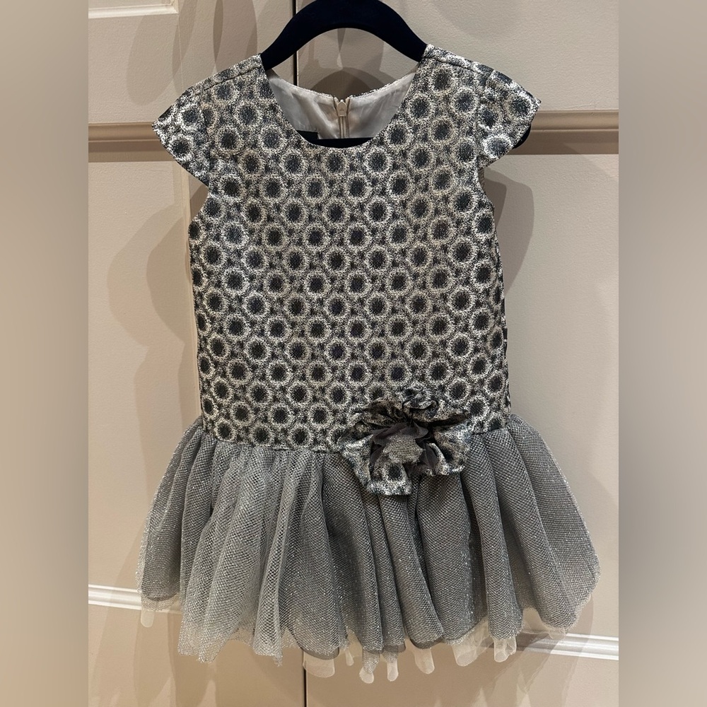Isobella & Chloe Silver Metallic
Skirted Dress Size 3T